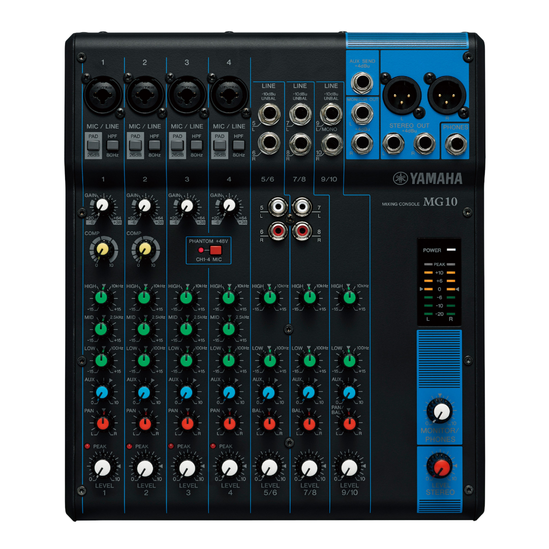 MG10 Consola de mezclas de 10 canales
